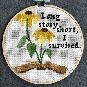 Brown Eyed Susan Long Story Short, I Survived Cross Stitch